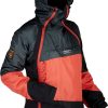 Clothing Paramo Waterproof Jackets | Paramo Womens Velez Evolution Hybrid Smock - Hot Coral-Dark Steel-Black Pink