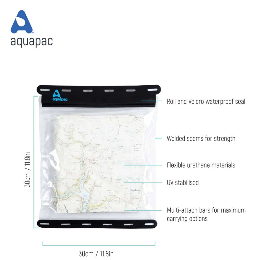 Equipment Aquapac Maps And Books | Aquapac Kaituna Waterproof Map Case Clear