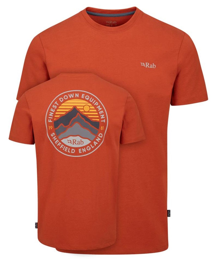 Clothing Rab T Shirts & Base Layers | Rab Mens Basecamp 3 Peak Tee Clay Red