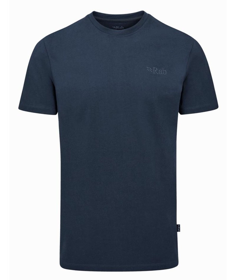 Clothing Rab T Shirts & Base Layers | Rab Mens Basecamp Logo Tee - Tempest Blue