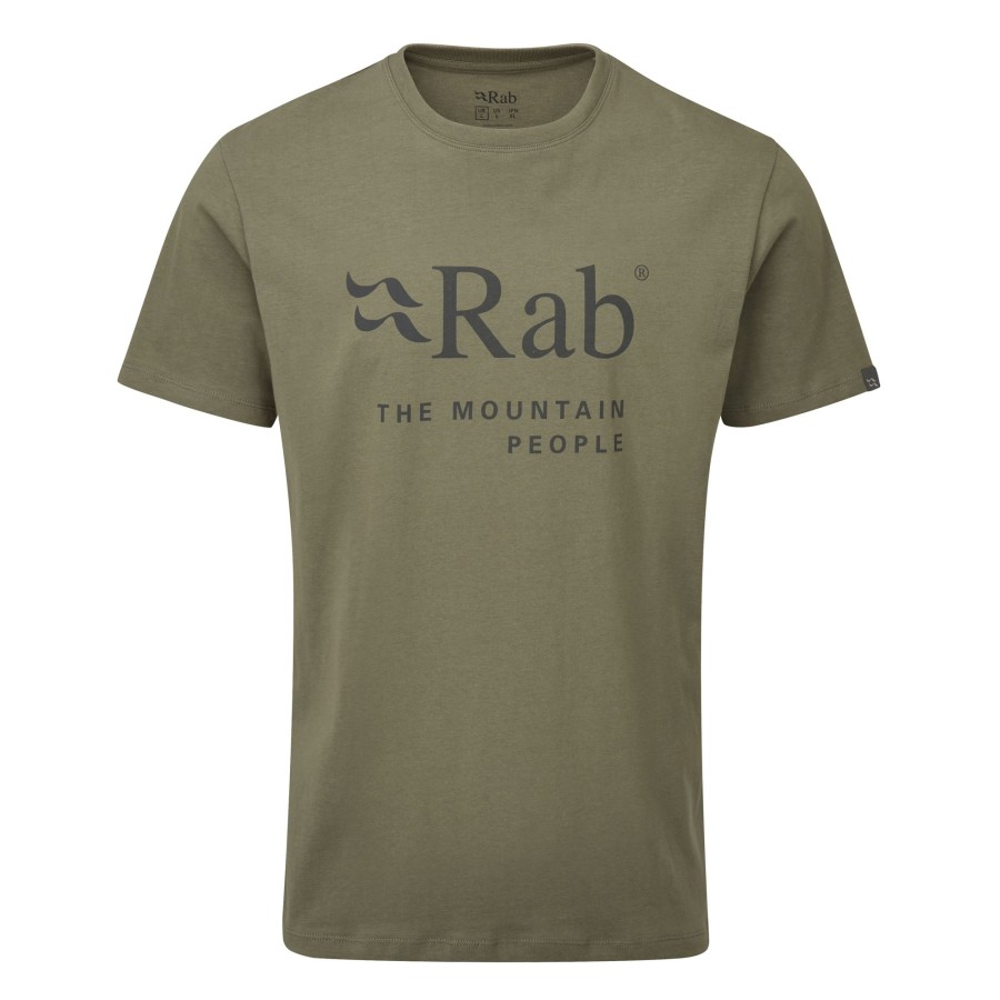 Clothing Rab T Shirts & Base Layers | Rab Mens Stance Mountain Tee - Light Khaki Green