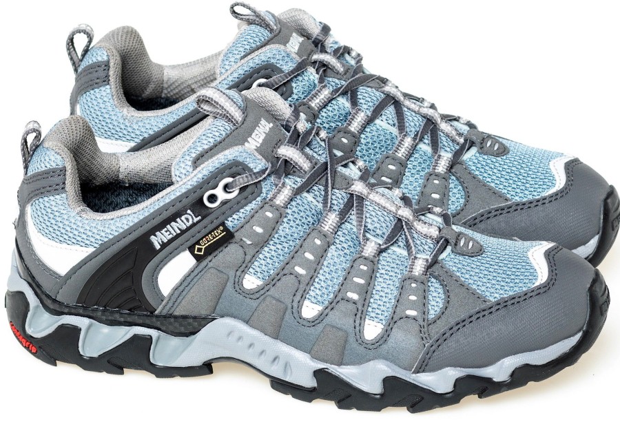 Footwear Meindl Walking Shoes | Meindl Womens Respond Gtx Shoes - Graphite-Sky Grey