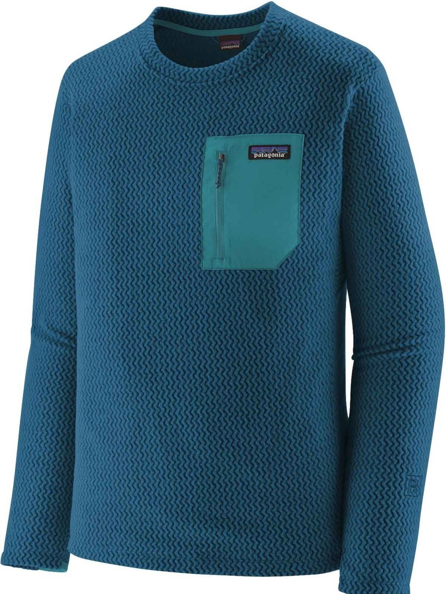 Clothing Patagonia Fleece & Mid Layer | Patagonia Mens R1 Air Crew - Lagom Blue