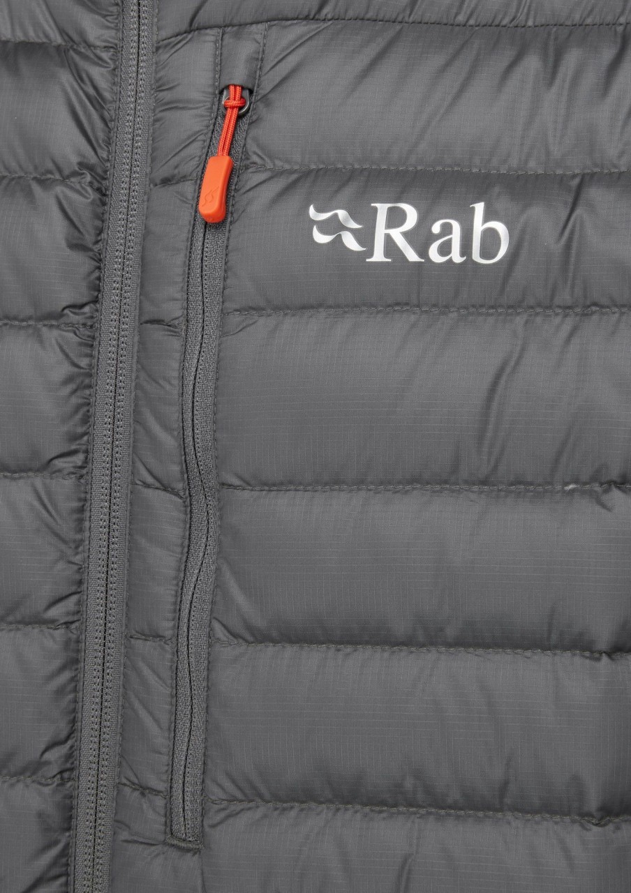 Clothing Rab Insulated Jackets | Rab Mens Microlight Jacket - Graphene Grey