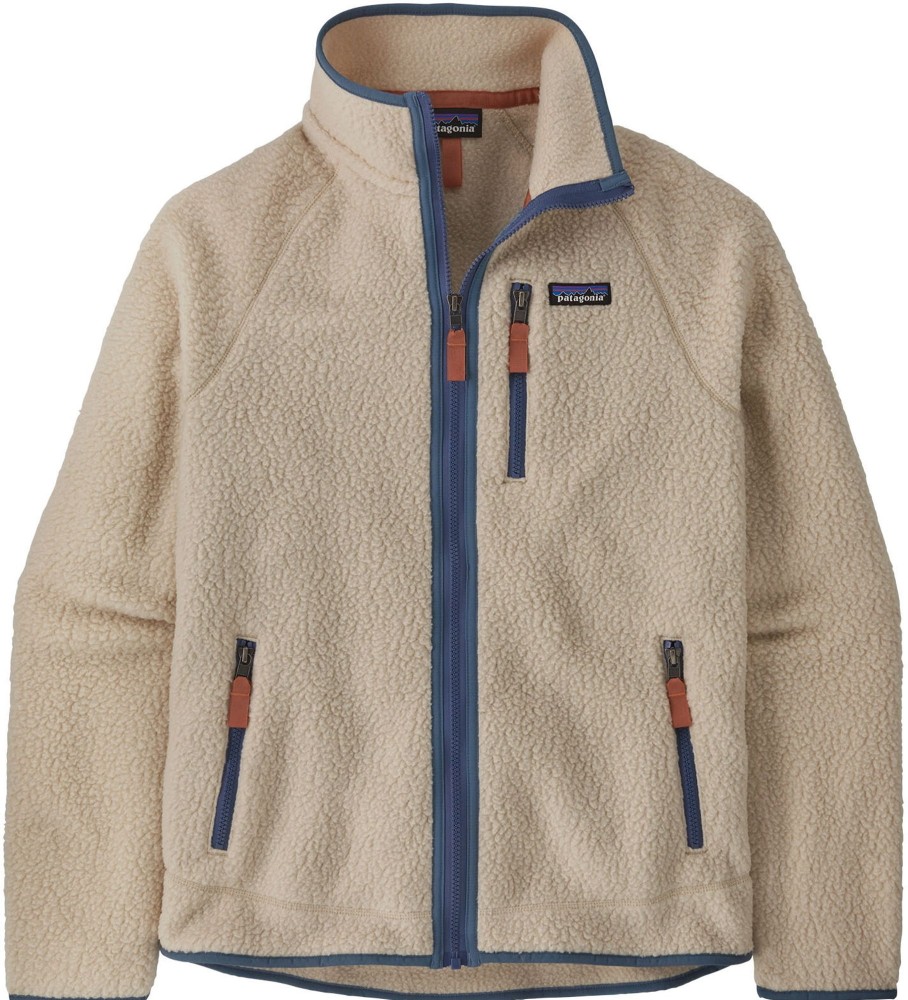 Clothing Patagonia Fleece & Mid Layer | Patagonia Mens Retro Pile Jacket - Natural-Utility Blue Beige