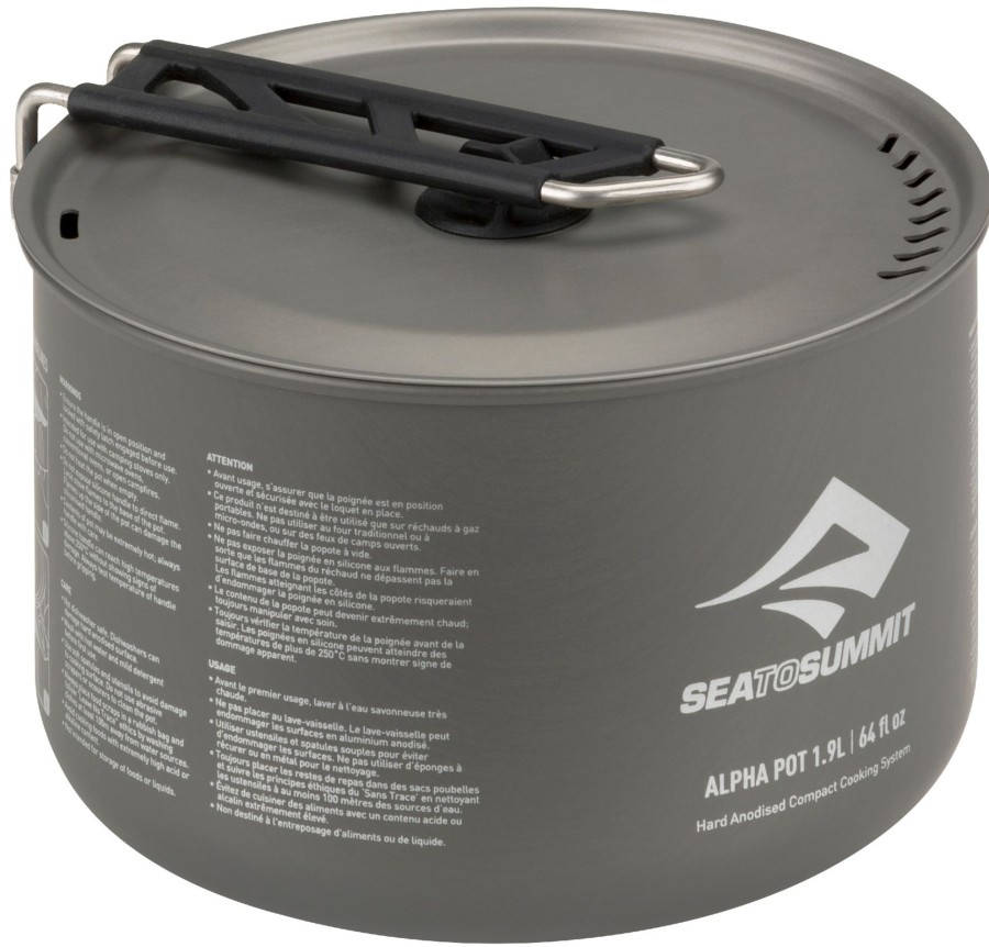 Camping Sea To Summit Pots & Pans | Sea To Summit Alpha Pot - 1.9L Grey