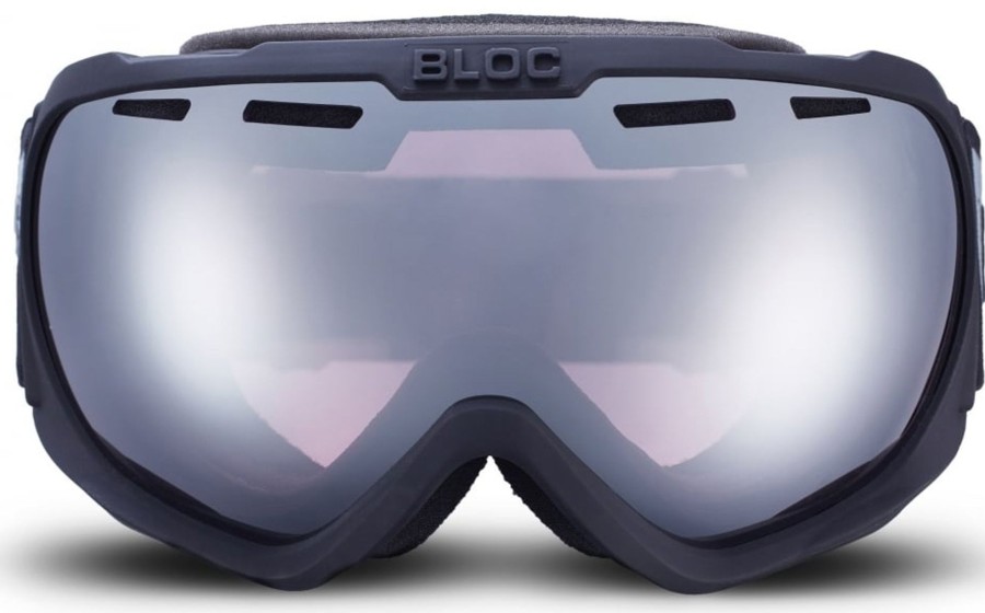 Clothing Bloc Eyewear Eyewear | Bloc Boa Goggle - Matt Light Purple Silver Mirror Lens Black