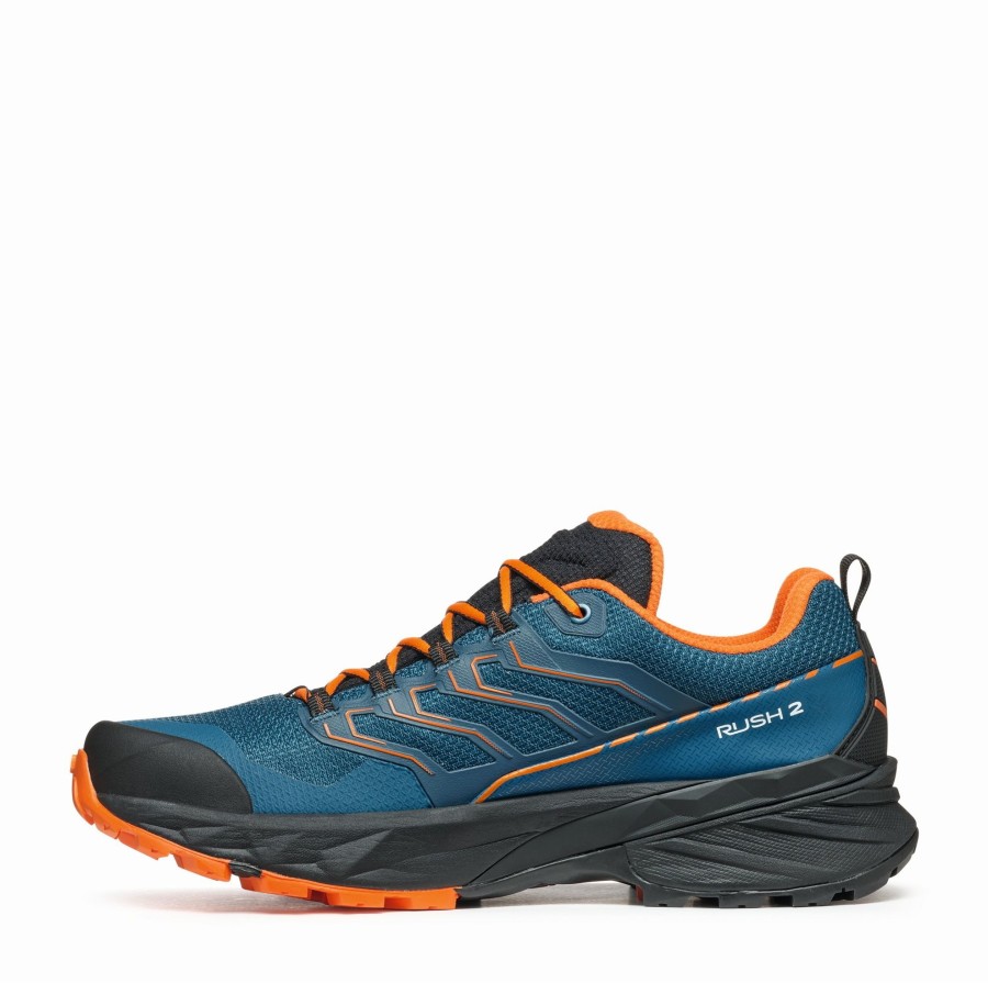 Footwear Scarpa Walking Shoes | Scarpa Mens Rush Gtx 2 Shoes - Cosmic Orange Blue