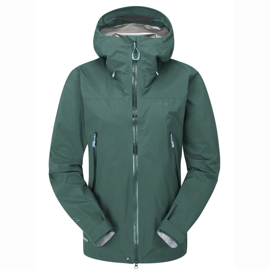 Clothing Rab Waterproof Jackets | Rab Womens Kangri Paclite Plus Jacket - Eucalyptus Green