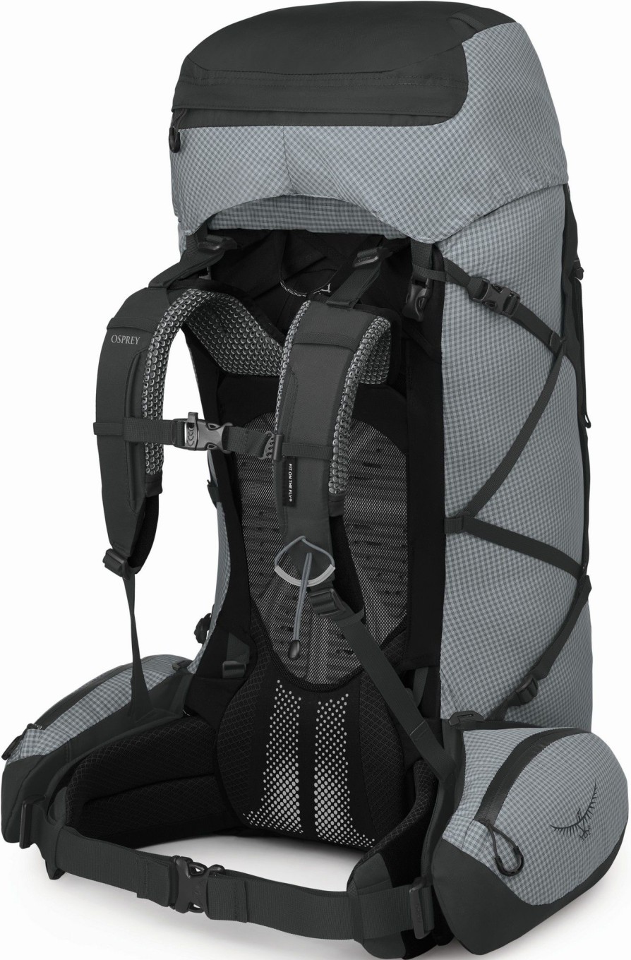 Rucksacks Osprey Backpacking Packs | Osprey Mens Aether Pro 75 Rucksack - Silver Lining Grey