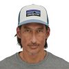 Clothing Patagonia Hats | Patagonia P-6 Logo Trucker Hat - White-Light Plume Grey