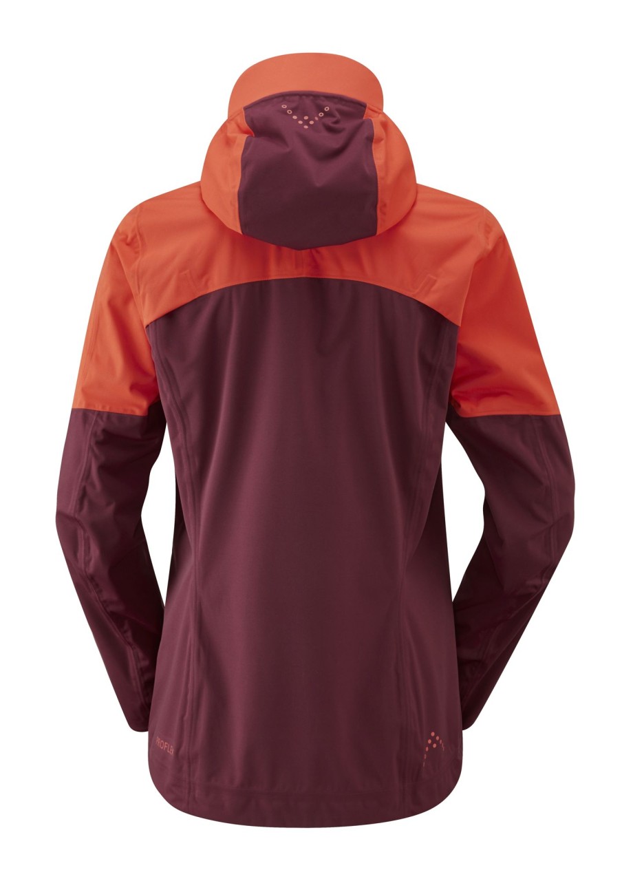 Clothing Rab Waterproof Jackets | Rab Womens Kinetic Ultra Jacket Grapefruit-Deep Heather Red