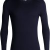 Clothing Icebreaker T Shirts & Base Layers | Icebreaker Mens 200 Oasis Long Sleeved Crewe Top - Midnight Navy Blue