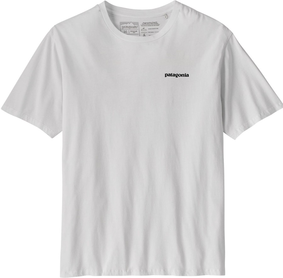 Clothing Patagonia T Shirts & Base Layers | Patagonia Mens P-6 Mission Organic T-Shirt White