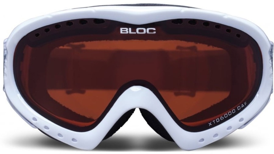 Clothing Bloc Eyewear Eyewear | Bloc Utopia Goggle - Shiny Goldeneye Lens White