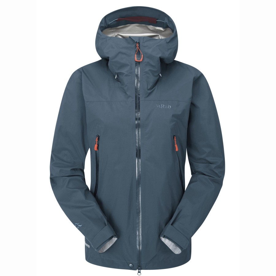 Clothing Rab Waterproof Jackets | Rab Womens Kangri Paclite Plus Jacket - Orion Blue