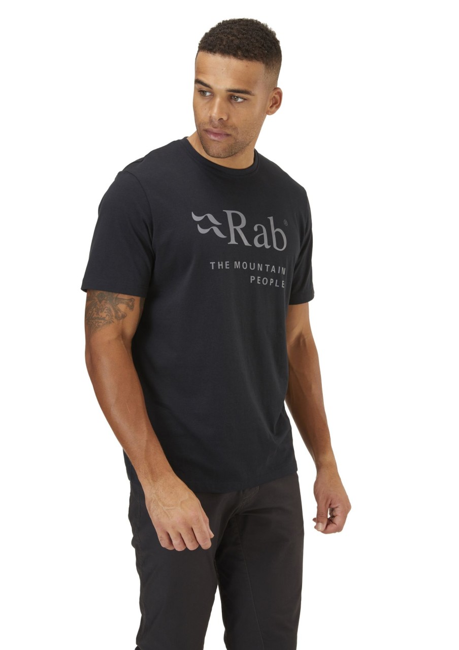 Clothing Rab T Shirts & Base Layers | Rab Mens Stance Mountain Tee - Beluga Grey