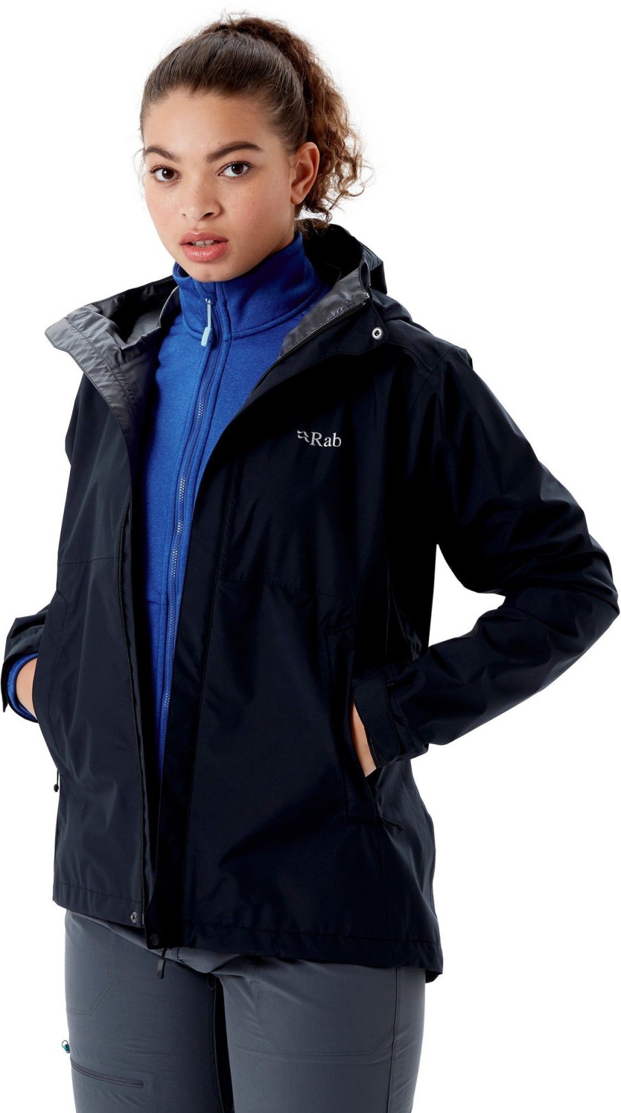 Clothing Rab Waterproof Jackets | Rab Womens Downpour Eco Jacket Black