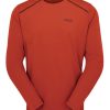 Clothing Rab T Shirts & Base Layers | Rab Mens Force Long Sleeved Tee - Tuscan Red