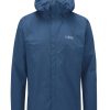 Clothing Rab Waterproof Jackets | Rab Mens Downpour Eco Jacket - Denim Blue