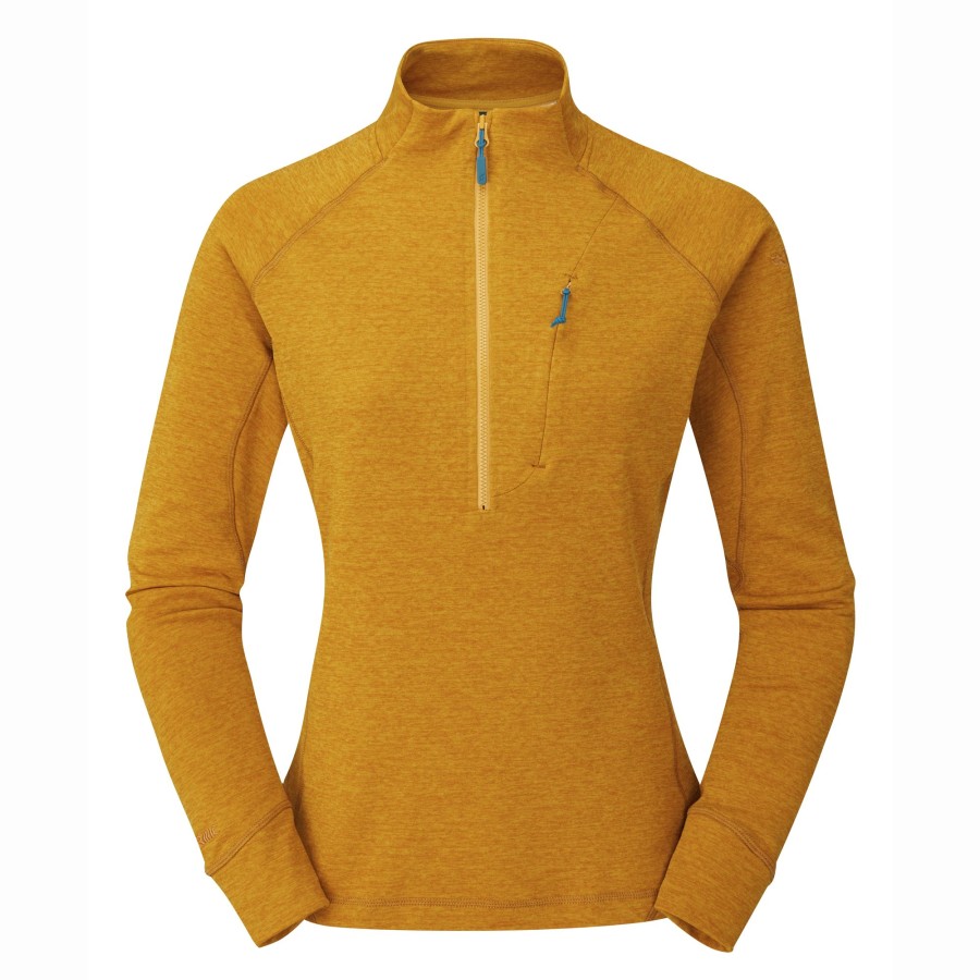 Clothing Rab Fleece & Mid Layer | Rab Womens Nexus Pull-On - Dark Butternut Orange