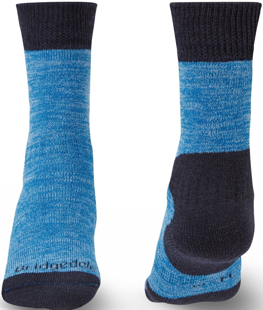 Clothing Bridgedale Socks | Bridgedale Womens Explorer Heavyweight Merino Comfort Boot Socks Marl Blue