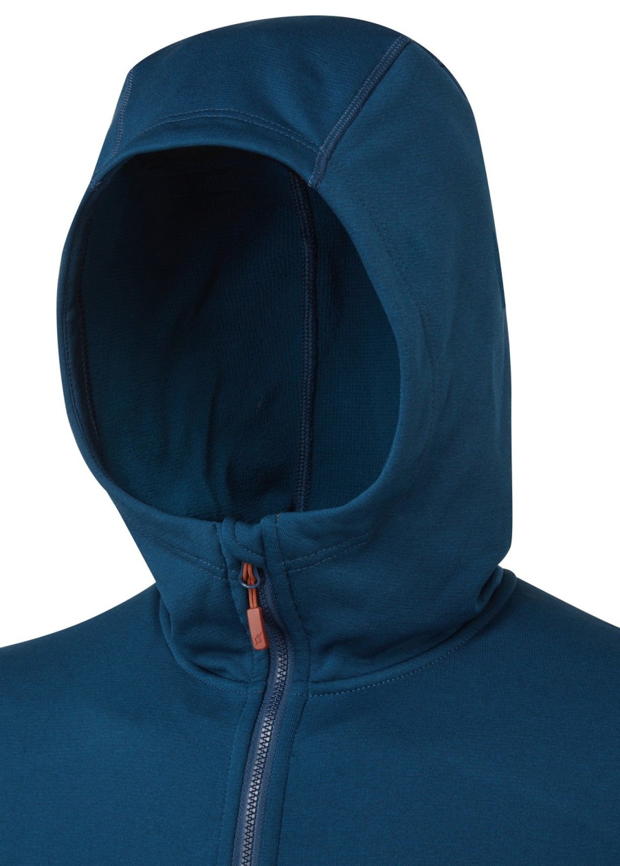 Clothing Rab Fleece & Mid Layer | Rab Mens Geon Hoody - Deep Ink-Ink Marl Blue