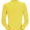 Clothing Rab T Shirts & Base Layers | Rab Mens Sonic Ls Zip - Zest Yellow