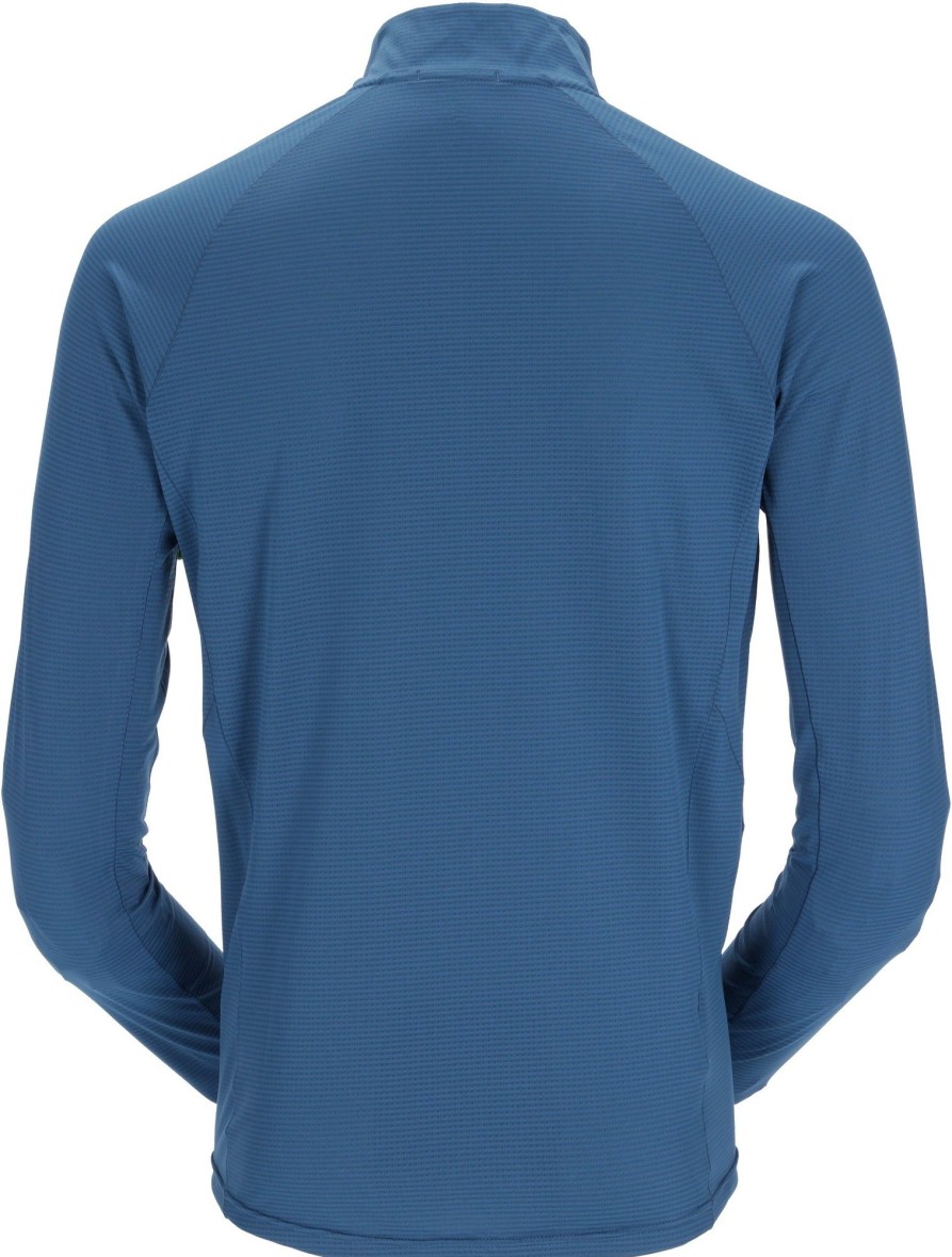 Clothing Rab T Shirts & Base Layers | Rab Mens Sonic Ls Zip - Nightfall Blue