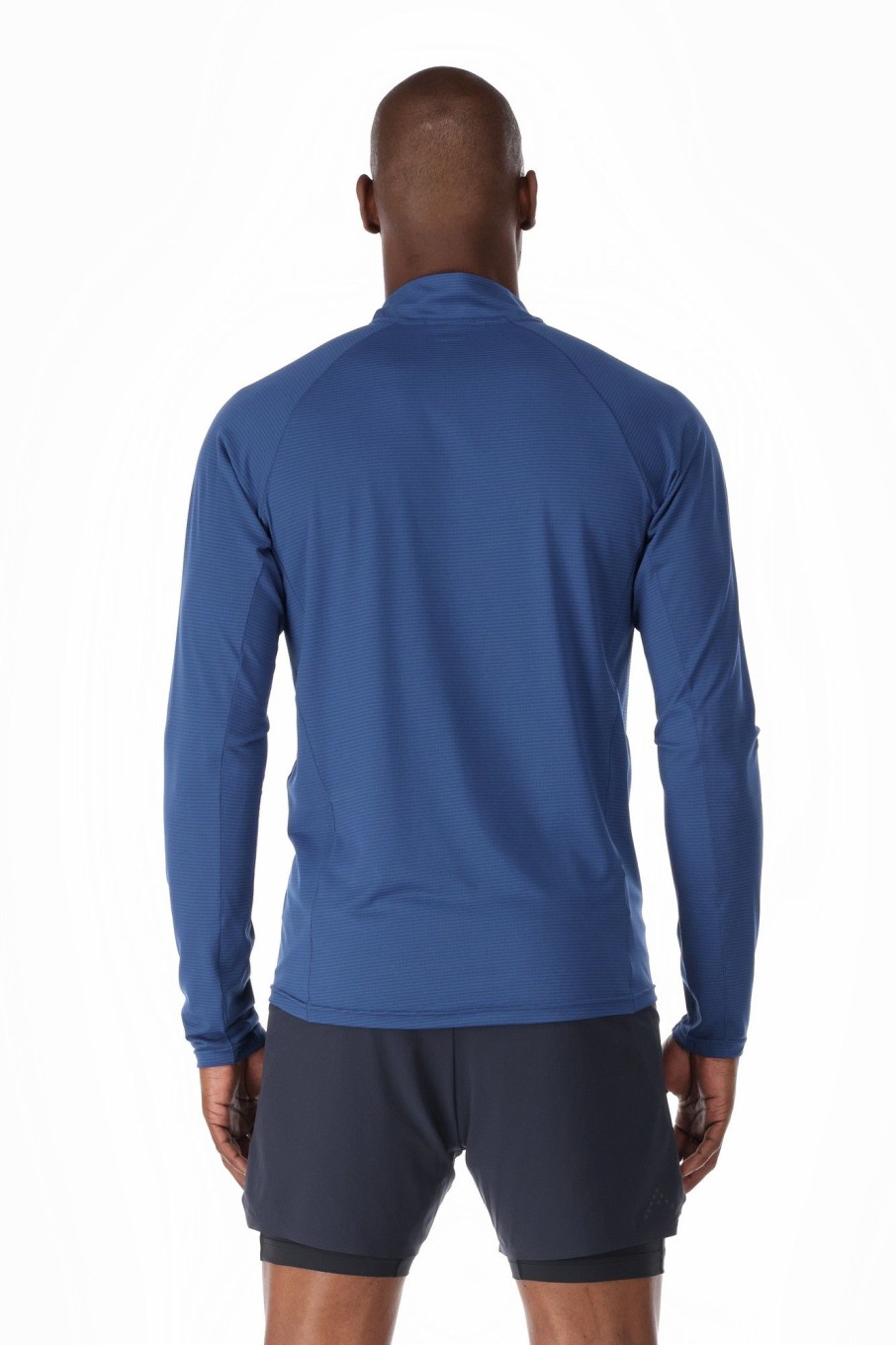 Clothing Rab T Shirts & Base Layers | Rab Mens Sonic Ls Zip - Nightfall Blue