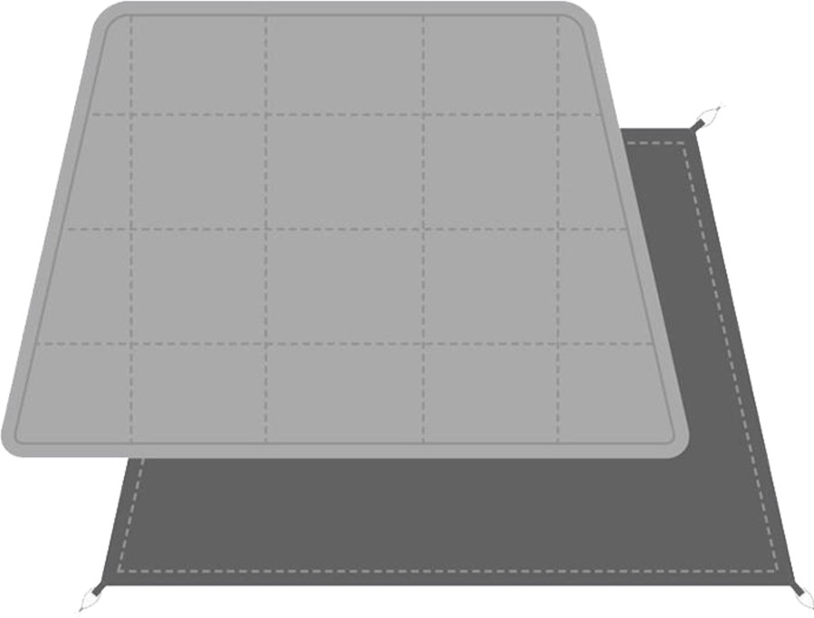 Camping Snowpeak Footprints & Floors | Snow Peak Entry 2 Room Elfield Mat And Sheet Set Grey