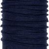 Clothing Buff Neck Warmers | Buff Midweight Merino Wool Buff - Night Melange Blue