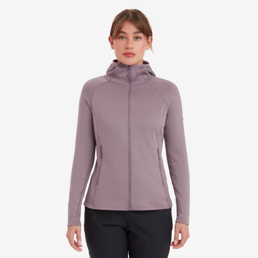 Clothing Montane Fleece & Mid Layer | Montane Womens Fury Lite Hoodie - Moonscape Purple