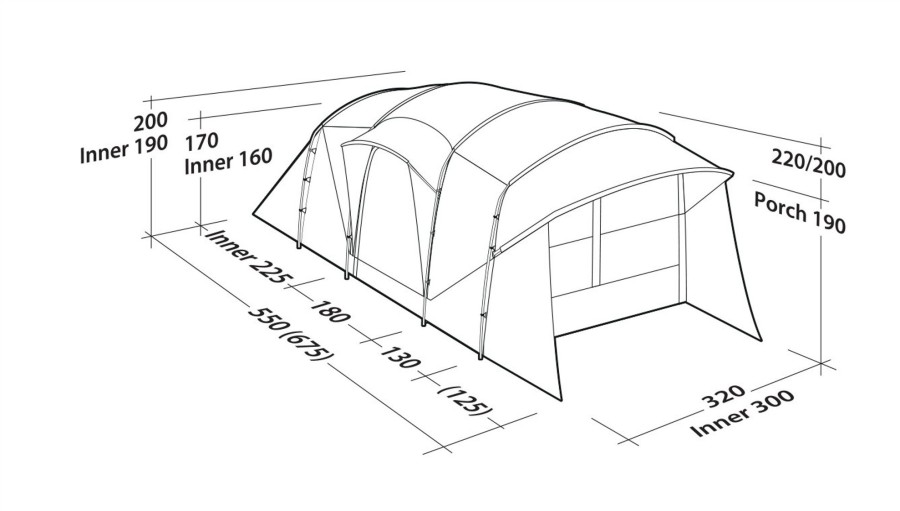 Camping Robens Family & Leisure Tents | Robens Eagle Rock 5Xp Tent Green